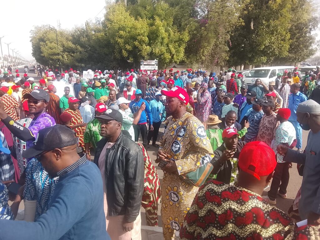NLC Takes Peaceful March to Kano Government House, Demands Urgent Action on Insecurity IMG 20251217 WA0147